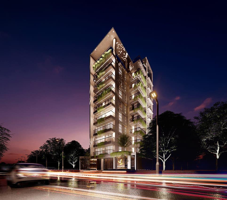 jbs shahnaj villa exterior night view Basundhara R/A