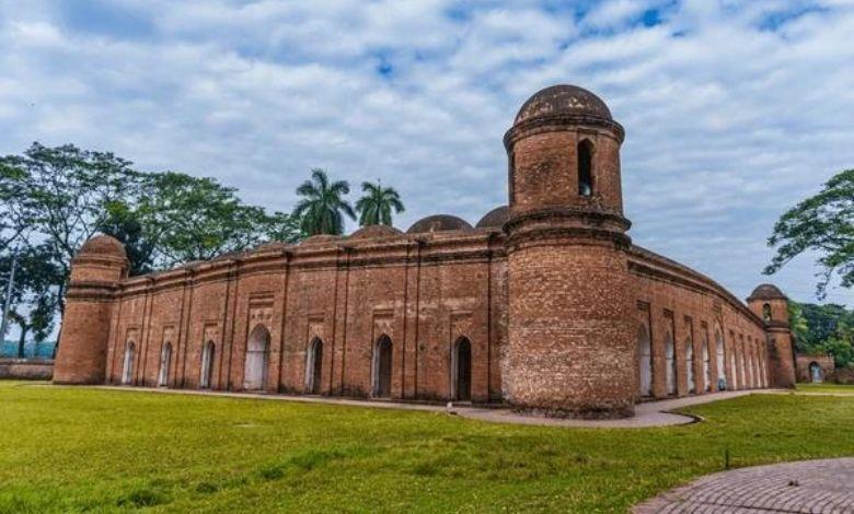 the mini sculpture of shat gombuj mosque Image