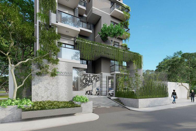 anwar landmark aster apartment's front view বসুন্ধরা আবাসিক এলাকা