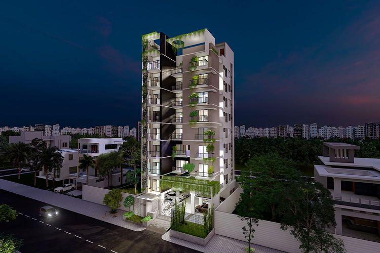 anwar landmark aster apartment's night view বসুন্ধরা আবাসিক এলাকা