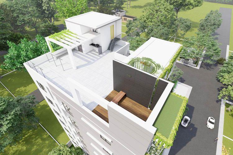 anwar landmark aster apartment's roof view বসুন্ধরা আবাসিক এলাকা