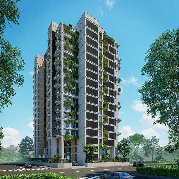 anwar landmark azalea apartment's front view বসুন্ধরা আবাসিক এলাকা