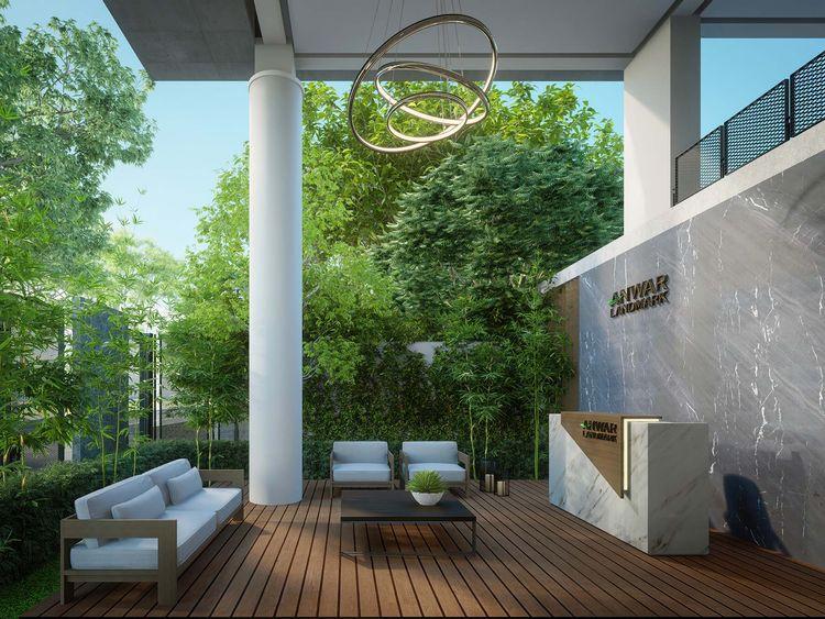 anwar landmark gold dust apartment's lobby Aftab Nagar