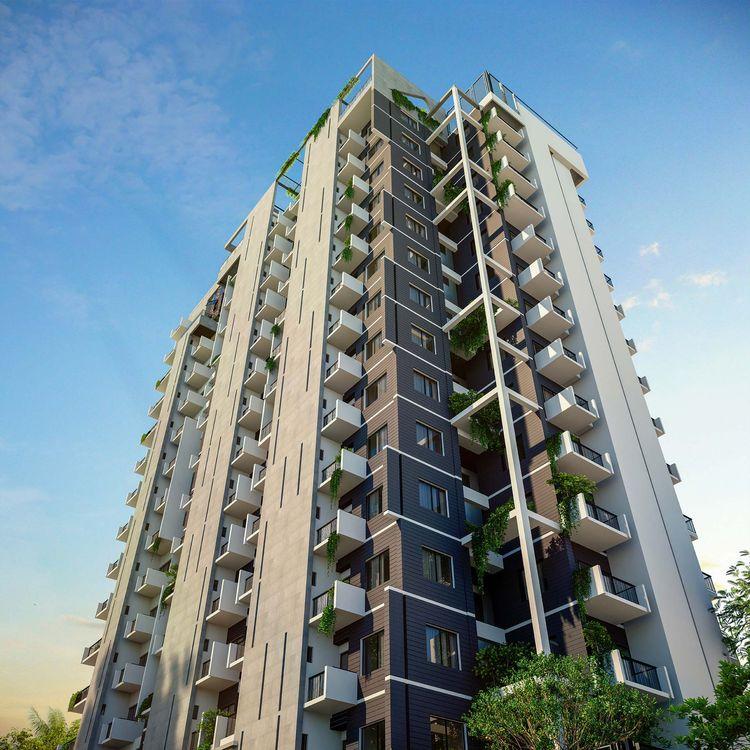 anwar landmark gold dust apartment's upward view Aftab Nagar