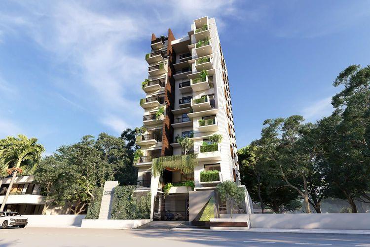 anwar landmark plumeria apartment's left side view বসুন্ধরা আবাসিক এলাকা