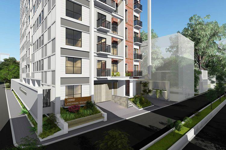 anwar landmark radiance apartment's front view Jatrabari