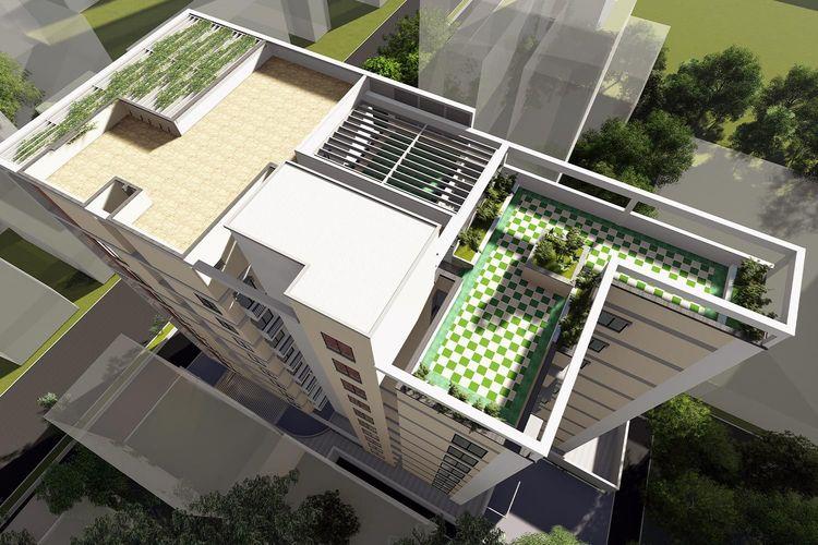 anwar landmark radiance apartment's roof view Jatrabari