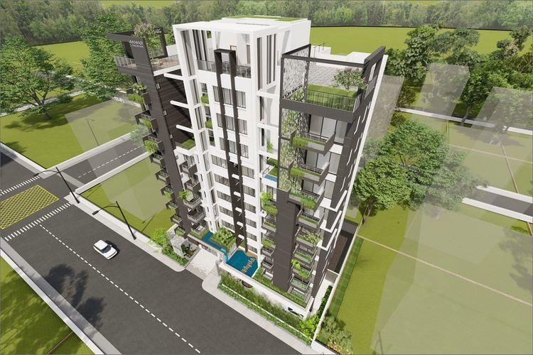 anwar landmark salahuddin garden apartment's left side view Basundhara R/A