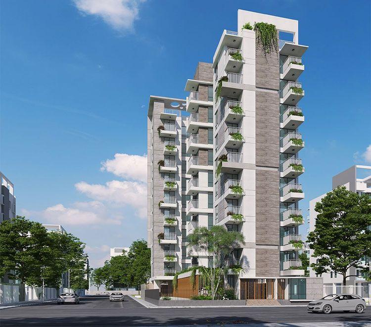jbs dream point apartment's side view Basundhara R/A