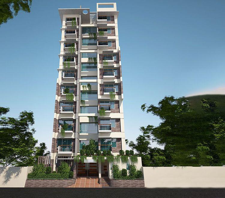 jbs camellia apartment's front view Basundhara R/A