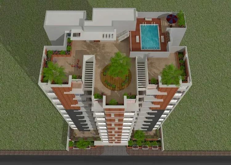 tm ahsan palace birds eye view Basundhara R/A
