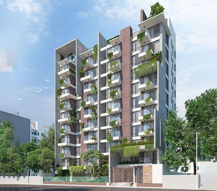 jbs emica apartment's front view Basundhara R/A