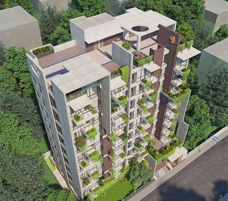 jbs emica apartment's roof top view Basundhara R/A